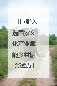 巨野入选国家文化产业赋能乡村振兴试点